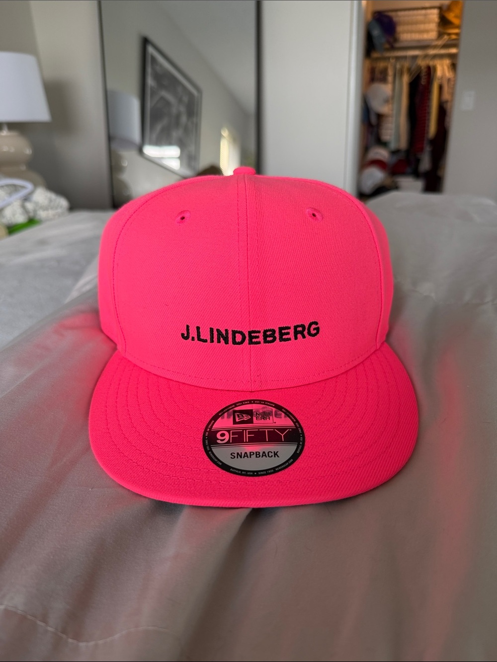 J.Lindeberg Hot Pink Snapback Hat
